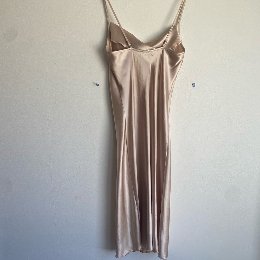 2000’s Bebe satin dress, creamy champagne color. Size medium